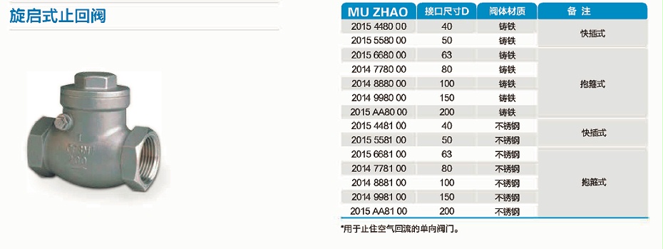 旋启式止回阀 旋启式止回阀